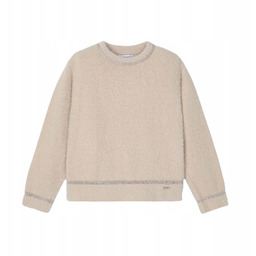 Sweter Mayoral 4353.15 dziewczęcy moherowy beż przez głowę
