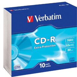 Płyty Verbatim CD-R 700MB 52x SLIM - 10