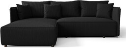 Edinos Czarna rozkładana nowoczesna sofa narożna M6-D12