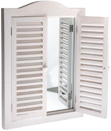 Lustro wiszące z żaluzjami Breeze białe, 45 x