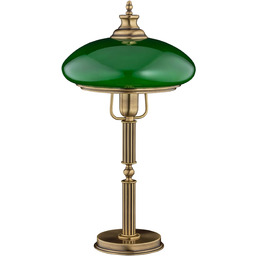 Lampa stołowa bankierska SORRENTO z zielonym kloszem SOR-LG-1(P)GR
