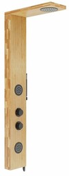 Corsan Balti panel prysznicowy z mieszaczem czarny drewno