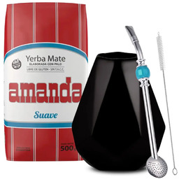 Startowy Zestaw Yerba Mate Amanda Suave + Tykwa