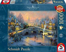 Schmidt Spiele 58450 Thomas Kinkade, Winter Village, 1000