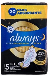 Always Ultra Secure Night Extra podpaska podpaski ze