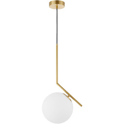 LAMPA WISZĄCA NOWOCZESNA MOSIĘŻNA BIAŁA KULA SORENTO 20