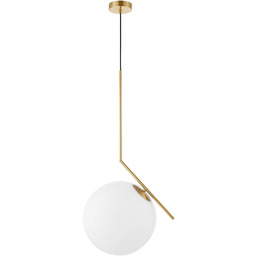 LAMPA WISZĄCA NOWOCZESNA MOSIĘŻNA BIAŁA KULA SORENTO 25