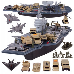 Duża Baza Wojskowa Lotniskowiec Ruchome Elementy Wojsko Samolot