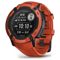 GARMIN Smartwatch Instinct 2X Solar Czerwony Głośniki lub