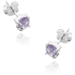 ankabizuteria.pl Kolczyki srebrne z naturalnym ametystem - sztyfty