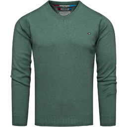 Sweter męski w serek zielony Recea