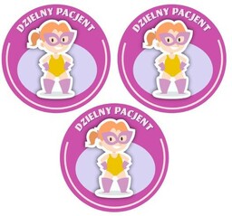 Zestaw naklejek: Dzielny Pacjent Dziewczynka