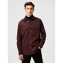 camicie uomo wrangler 112371428 western cord mahogany