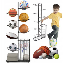 Stojak Na 7PIŁEK Półka Kosz Boczny Pionowy Organizer