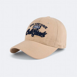 Czapka z daszkiem casualowa unisex beżowa Recea