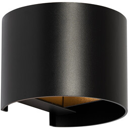 Nowoczesna lampa ścienna czarna okrągła - Edwin