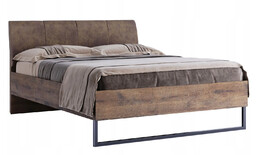 Elior Industrialne łóżko tapicerowane ekoskórą B6-S50