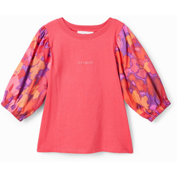 Koszulka o rozkloszowanym kroju w kwiaty