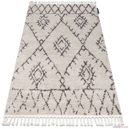 Dywan BERBER FEZ G0535 krem / brąz Frędzle