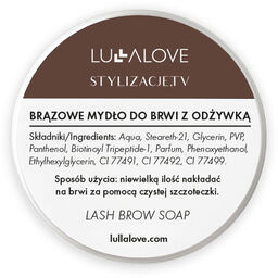 Lullalove, brązowe mydło do stylizacji brwi, 30 ml