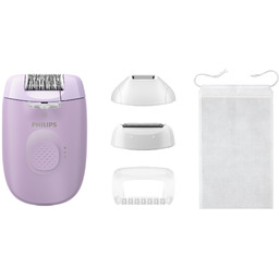 Depilator Philips sieciowy fioletowy 3 nasadki trymer bikini