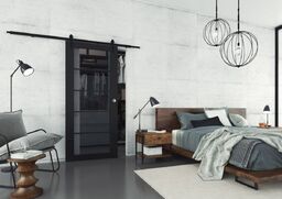 Drzwi Przesuwne LOFT 10 Szklone Szyba Dymiona Szpros