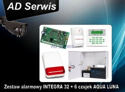 Zestaw alarmowy INTEGRA 32 + 6 czujek AQUA