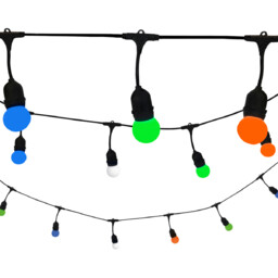 Polux Girlanda ogrodowa z kolorowymi żarówkami 10 LED