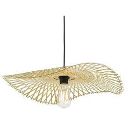 Dar Lighting Rattanowa lampa wisząca Deja DEJ6529 kapelusz