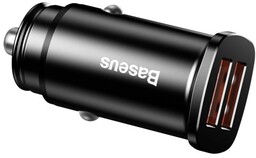 Baseus Ładowarka samochodowa Square 2xUSB QC3.0 5A 30W