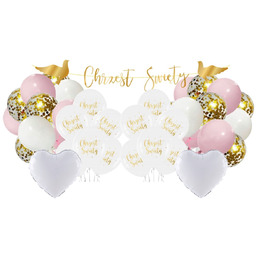 Zestaw balonów na Chrzest Dziewczynki Gotowe Dekoracje Balony