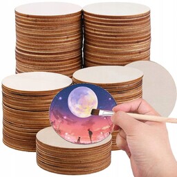 KOŁKA drewniane ozdabiania 50 SZT Scrapki 10cm Drewniana