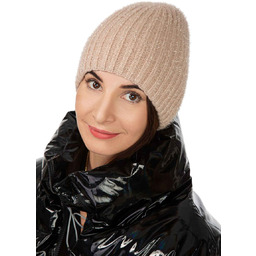Czapka zimowa damska beżowa