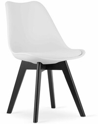 Krzesła MARK 3705 białe, nogi czarne / 4