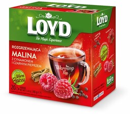 Herbata Loyd Rozgrzewająca Malina z Cynamonem i Czarnym