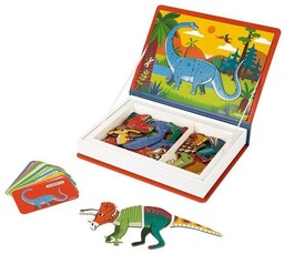 Magnetyczna układanka Dinozaury Magnetibook J02590-Janod, zabawki rozwojowe