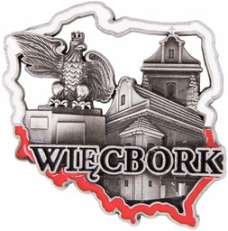 Magnes metalowy kontur Więcbork