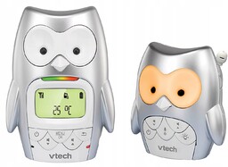 Niania elektroniczna Vtech odcienie szarości i srebra