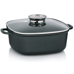 KELA-Naczynie kwadratowe 6l+pokrywa szklana Kerros