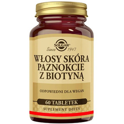 Włosy skóra paznokcie z biotyną suplement diety 60