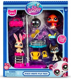 Littlest Pet Shop Disco Z 3 Figurkami Seria