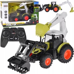 ZDALNIE STEROWANY TRAKTOR KOPARKO-ŁADOWARKA SPYCHACZ NA PILOTA RC0718
