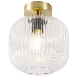 Lampa sufitowa w stylu art deco mosiądz -