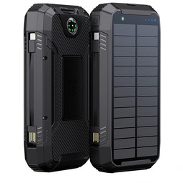 Power Bank 20000mAh (74Wh) z panelem solarnym 1.5W,