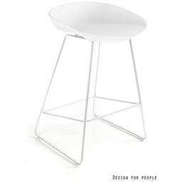 Krzesło barowe / hoker club biały unique