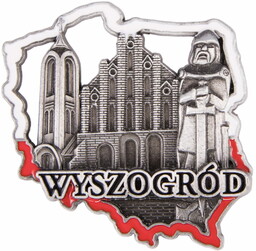 Magnes metalowy kontur Wyszogród
