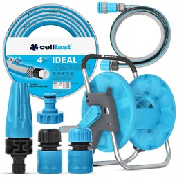 Wąż Ogrodowy 1/2 30m Na Stojaku Szybkozłączki Zestaw