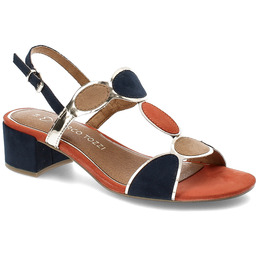 Marco Tozzi Pomarańczowe Sandały Stylowe Obuwie Damskie