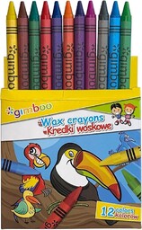 Gimboo Kredki Woskowe, Wielokolorowy, 12 Elementów