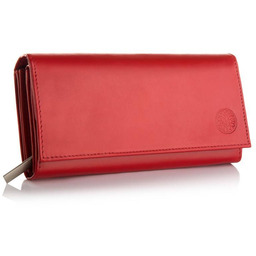 Portfel skórzany BETLEWSKI BPD-DZ-12 CZERWONY